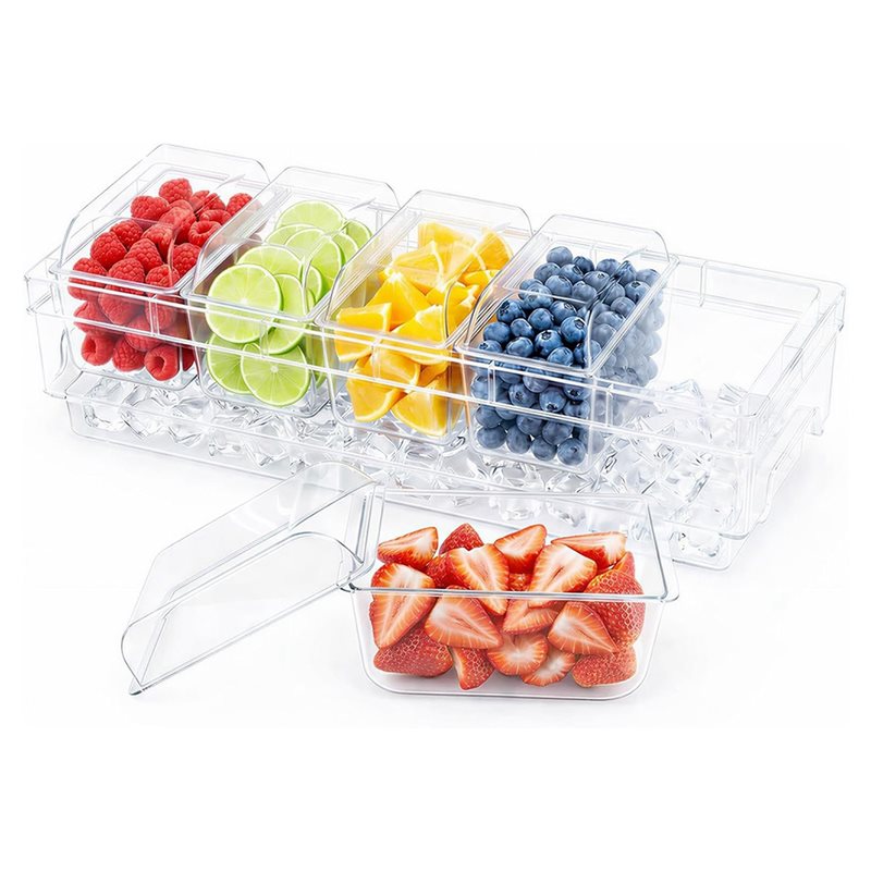 Garnish Tray Set - A25F-냉장 조미료 용기, 파티용 타코 바