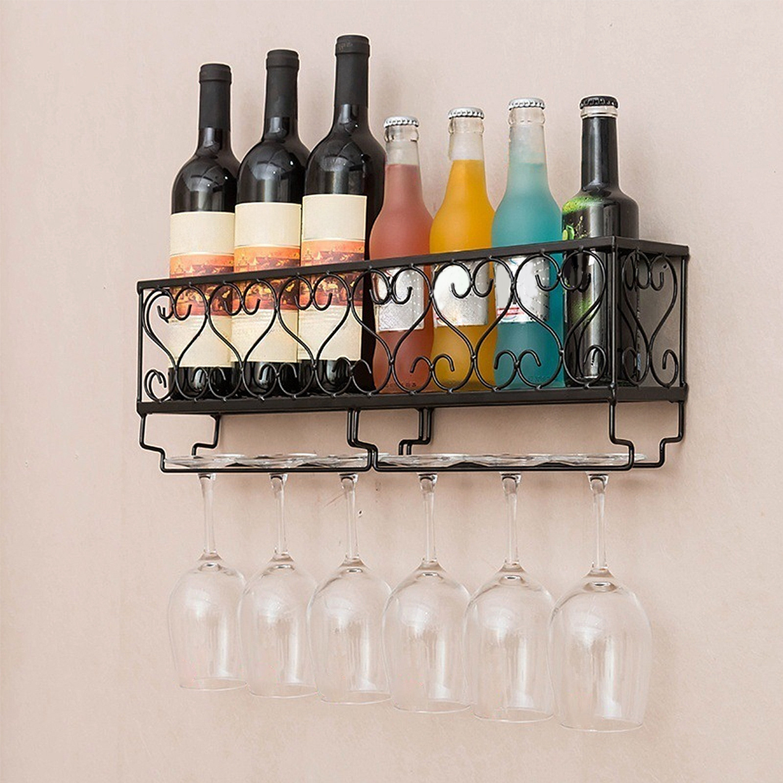 Home Bar Stand - 1Pcs 벽걸이 와인병 랙 고품질 금속