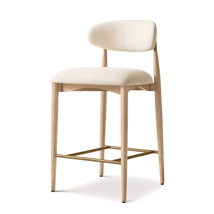 Home Bar Stools - 신형 노르딕 패브릭 우드 카운터 스툴