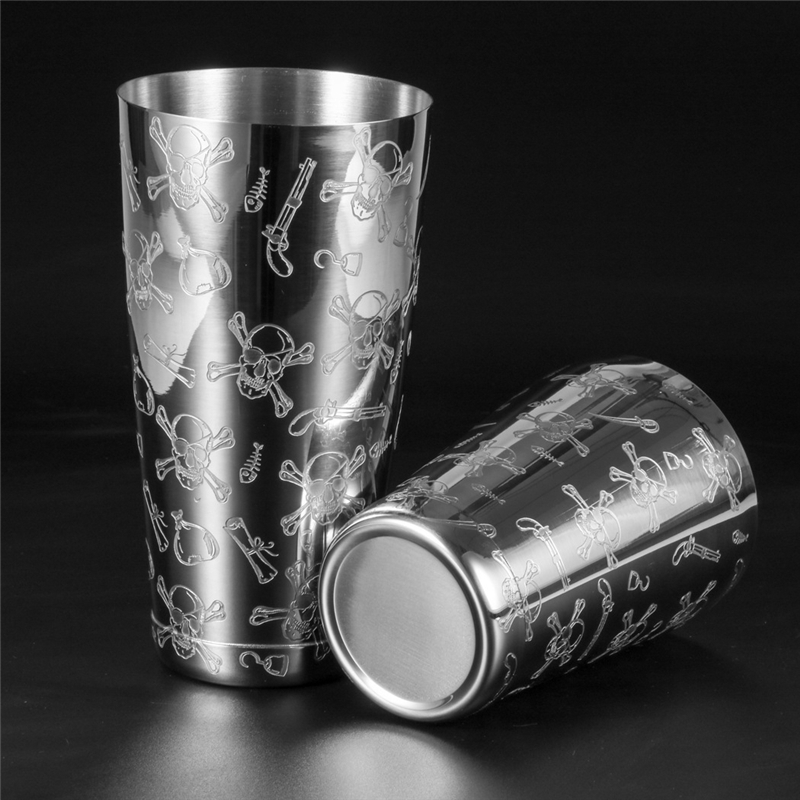 500ml/800ml 해골 무늬 스테인리스 스틸 칵테일 - Boston Shaker Set 리뷰 및 가격