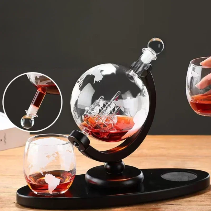 글로브 위스키 디캔터 세트, 무연 크리스탈 유리잔, 범 - Decanter Globe Set 리뷰 및 가격