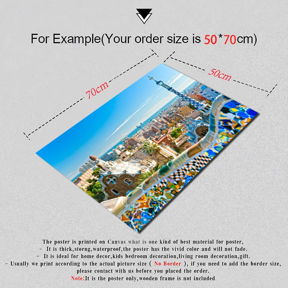 파크 구엘 바르셀로나 스페인 여행 포스터 캔버스 회화  - Home Barcelona 리뷰 및 가격
