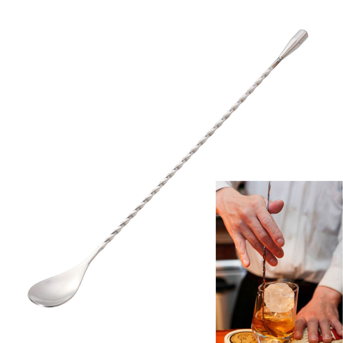 304 스테인리스 스틸 칵테일 스틱, 나사형 바 스푼, - Bar Spoon Twisted 리뷰 및 가격