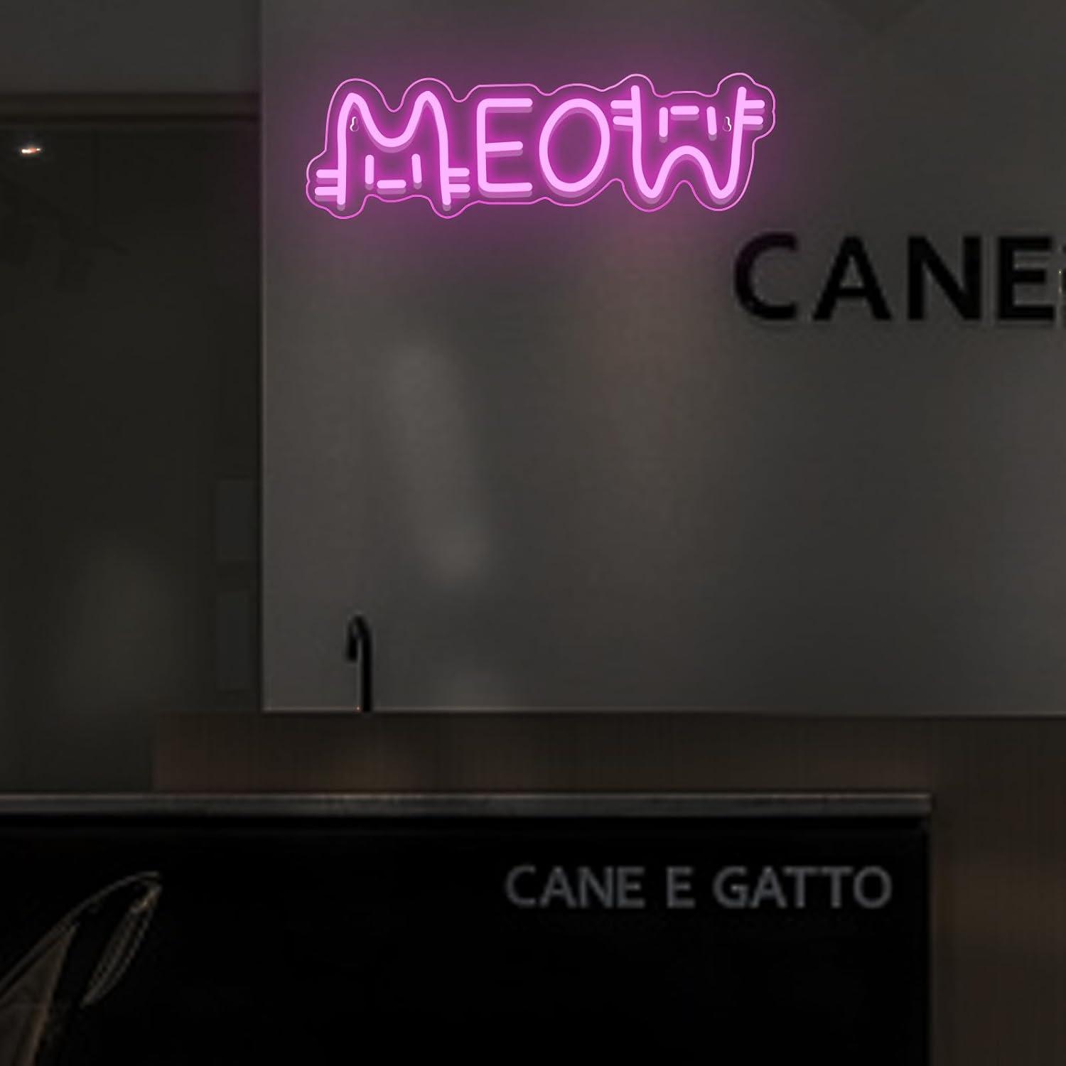 야옹 네온사인 고양이 USB 전원 LED 디밍 가능 네 - Home Bar Cafe 리뷰 및 가격