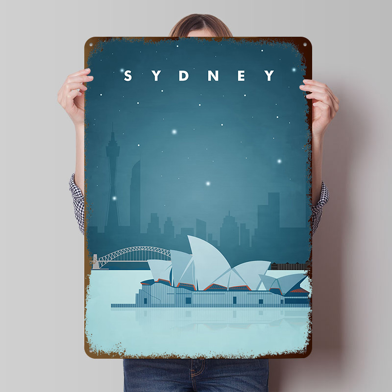 시드니 여행 포스터 맞춤형 빈티지 금속 간판 벽 장식  - Home Bar Sydney 리뷰 및 가격