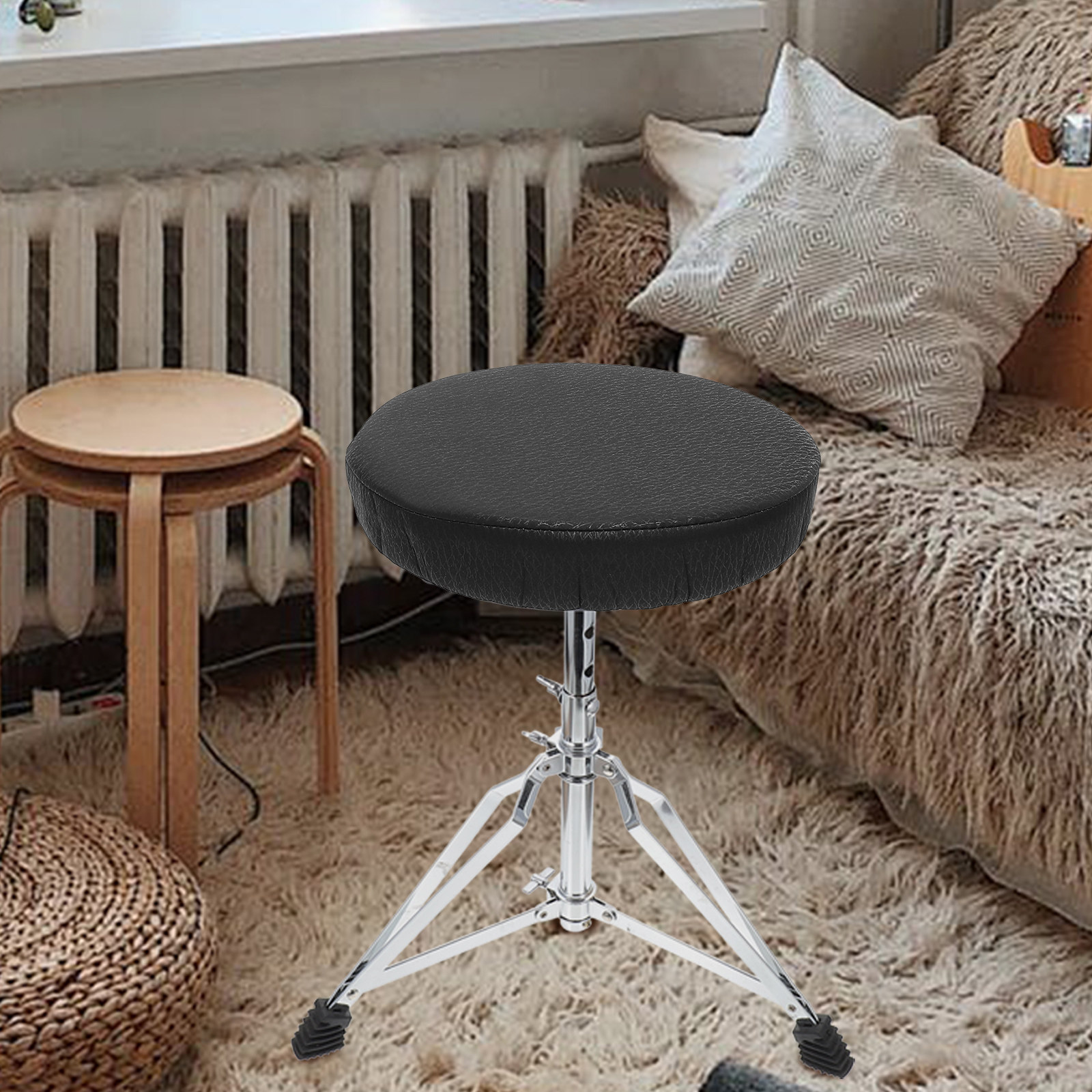 라운드 스툴 커버 블랙 탄성 바스툴 쿠션 두꺼운 시트  - Home Bar Stools 리뷰 및 가격